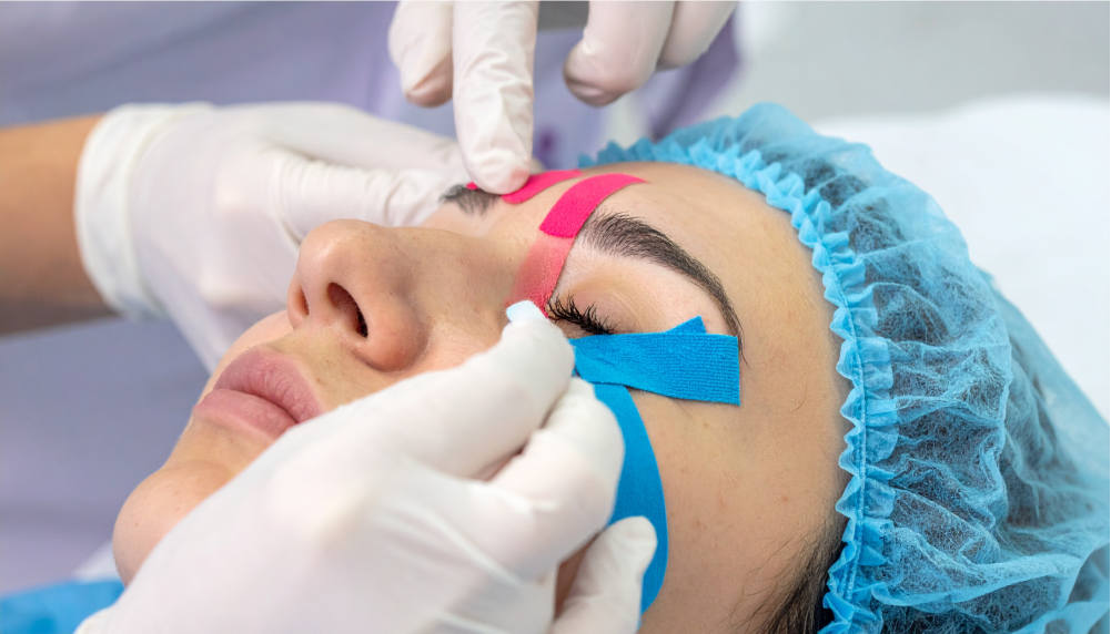 Dra Aline Gomes realizando Taping pós-operatório em Ipatinga